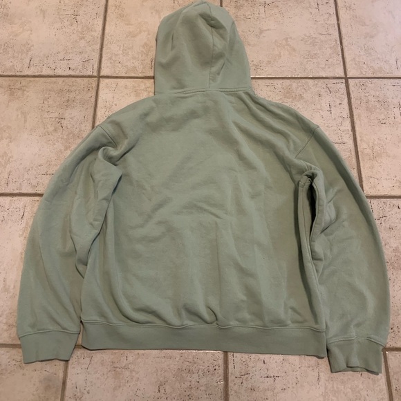 H&M Relaxed Fit Hoodie Sweatshirt - Light Sage Green - Size L - Picture 4 of 6